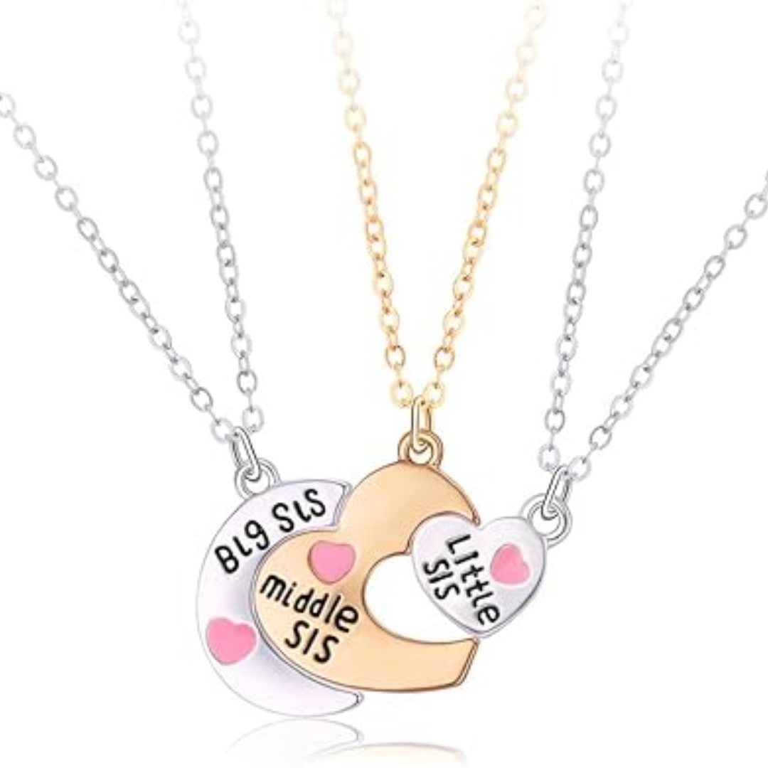 Collar Hermanas – Big Sis, Middle Sis & Little Sis