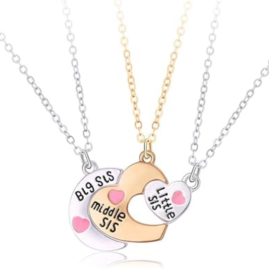 Collar Hermanas – Big Sis, Middle Sis & Little Sis