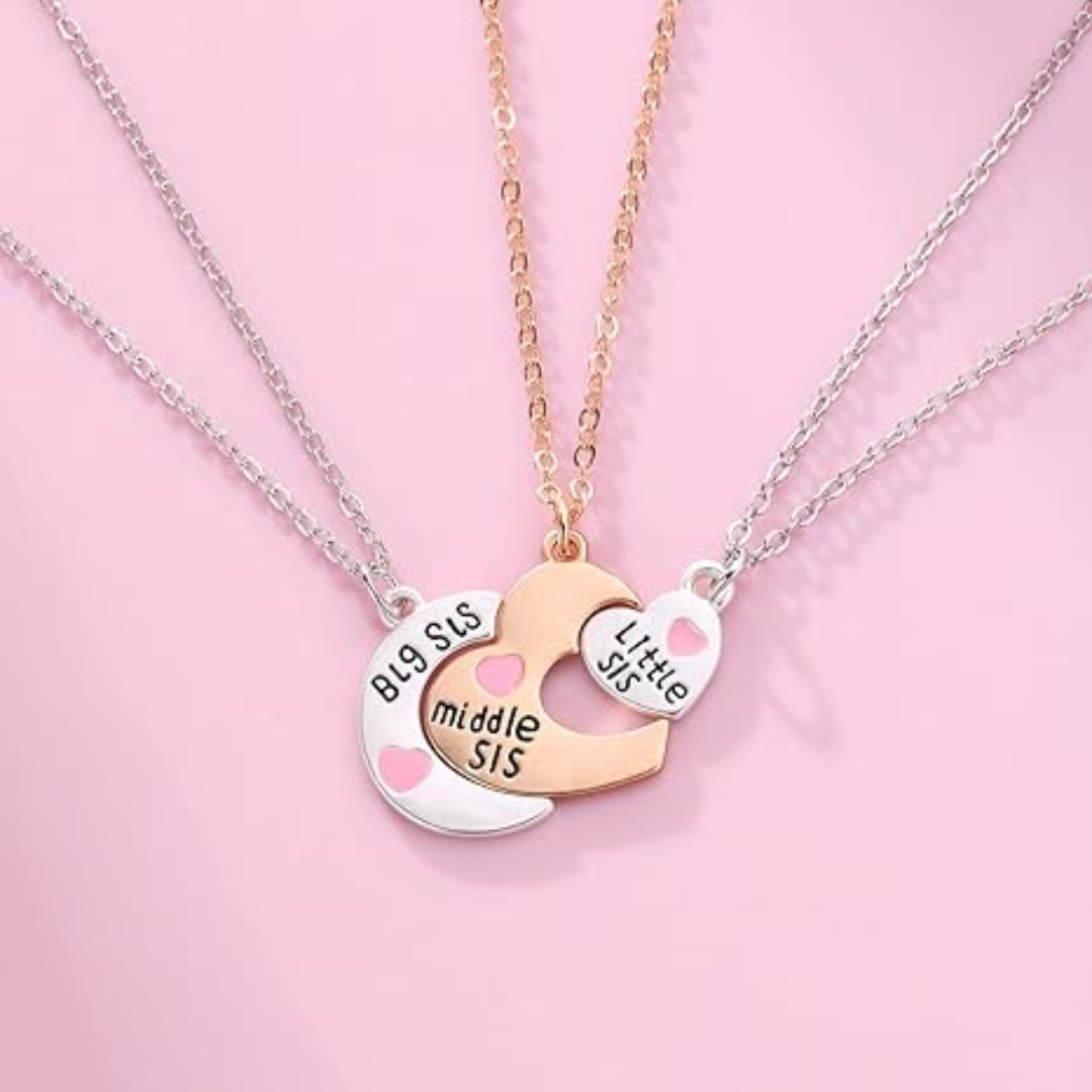 Collar Hermanas – Big Sis, Middle Sis & Little Sis