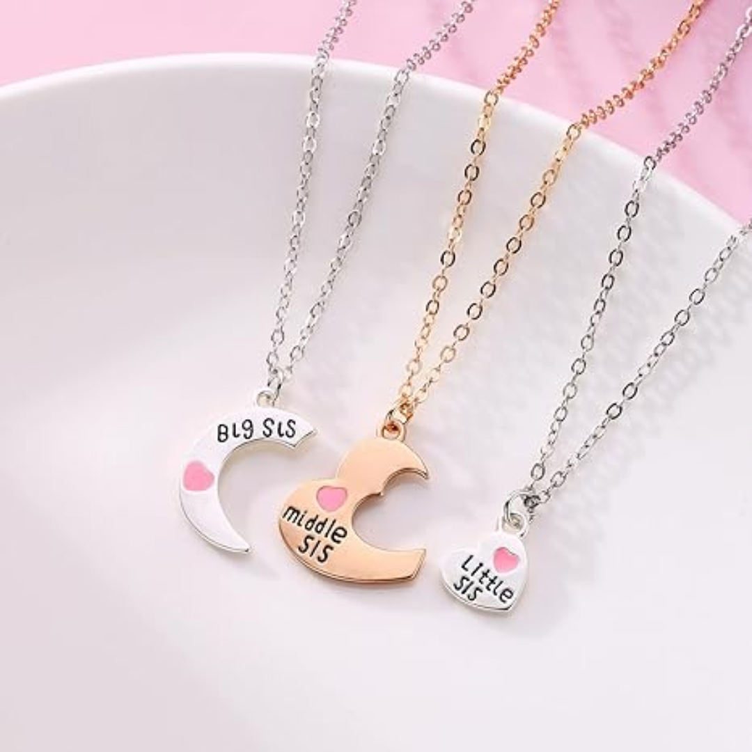 Collar Hermanas – Big Sis, Middle Sis & Little Sis